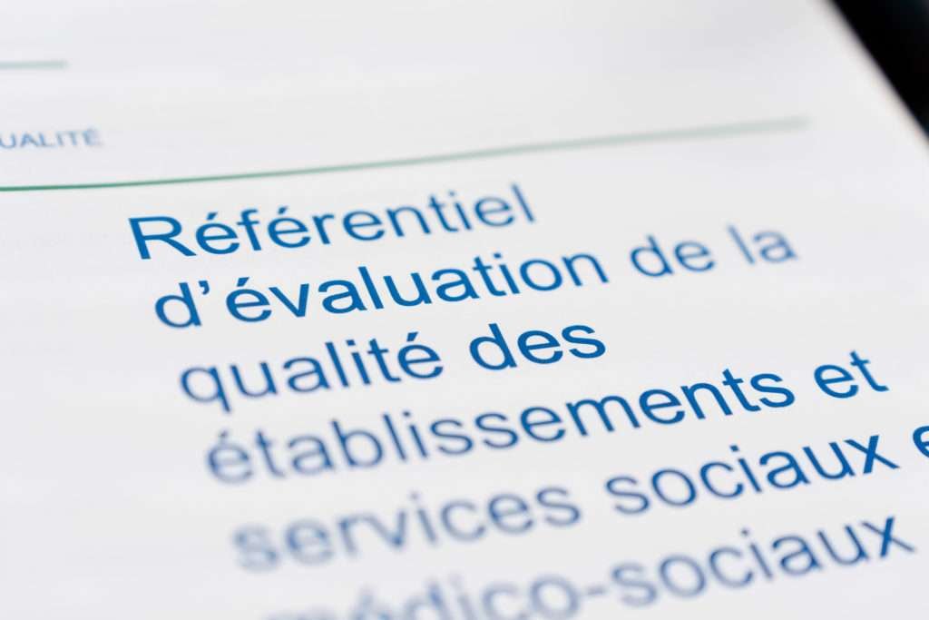 Référentiel d'évaluation de la qualité des établissement et services sociaux er médico-sociaux chez Acritec